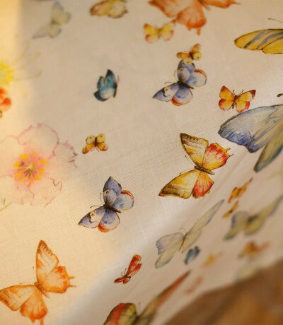 Duk "Farfalle", 100% lin, 160x230 cm